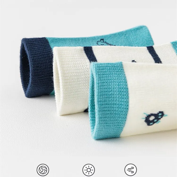 LDino 5 Pairs Boys Socks Autumn Cotton Socks Baby Dino Socks Child 1-14T Kids Cartoon Cars Pattern Sport Sock