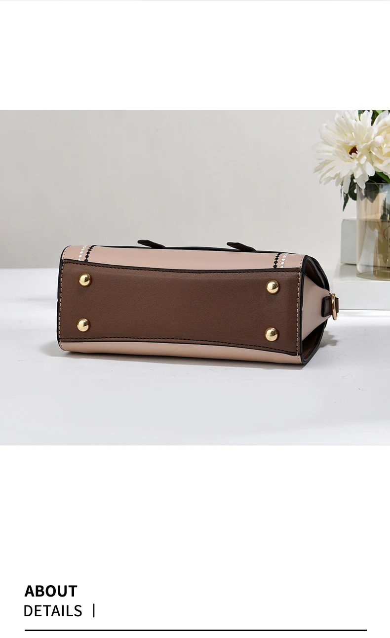 Simple fashion color contrast trend women's handbag, the temperament of all the college style single shoulder crossbody bag, plu