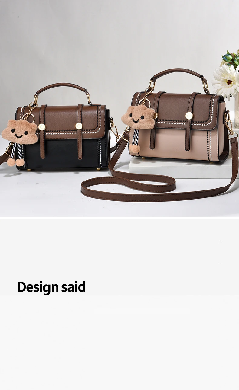 Simple fashion color contrast trend women's handbag, the temperament of all the college style single shoulder crossbody bag, plu
