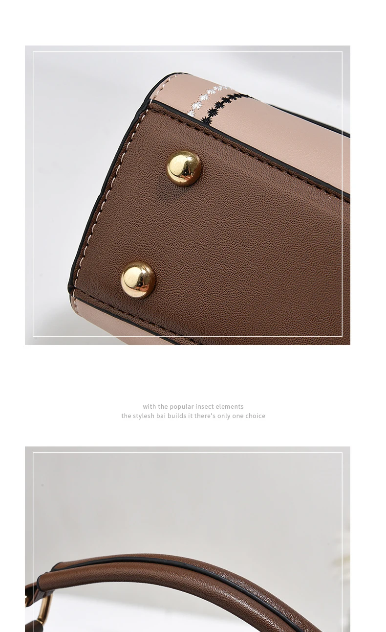 Simple fashion color contrast trend women's handbag, the temperament of all the college style single shoulder crossbody bag, plu