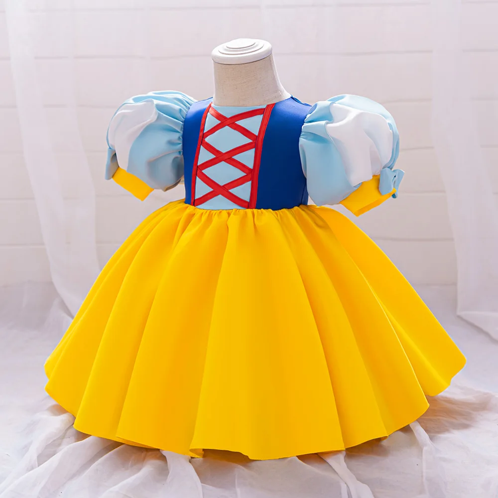 Baby Girls Snow White Princess Gown Toddler Frozen Exotic Party Dress Anna Elsa Cosplay Dresses Kids Jasmin Green Costume Wear