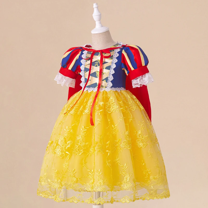 Baby Girls Snow White Princess Gown Toddler Frozen Exotic Party Dress Anna Elsa Cosplay Dresses Kids Jasmin Green Costume Wear