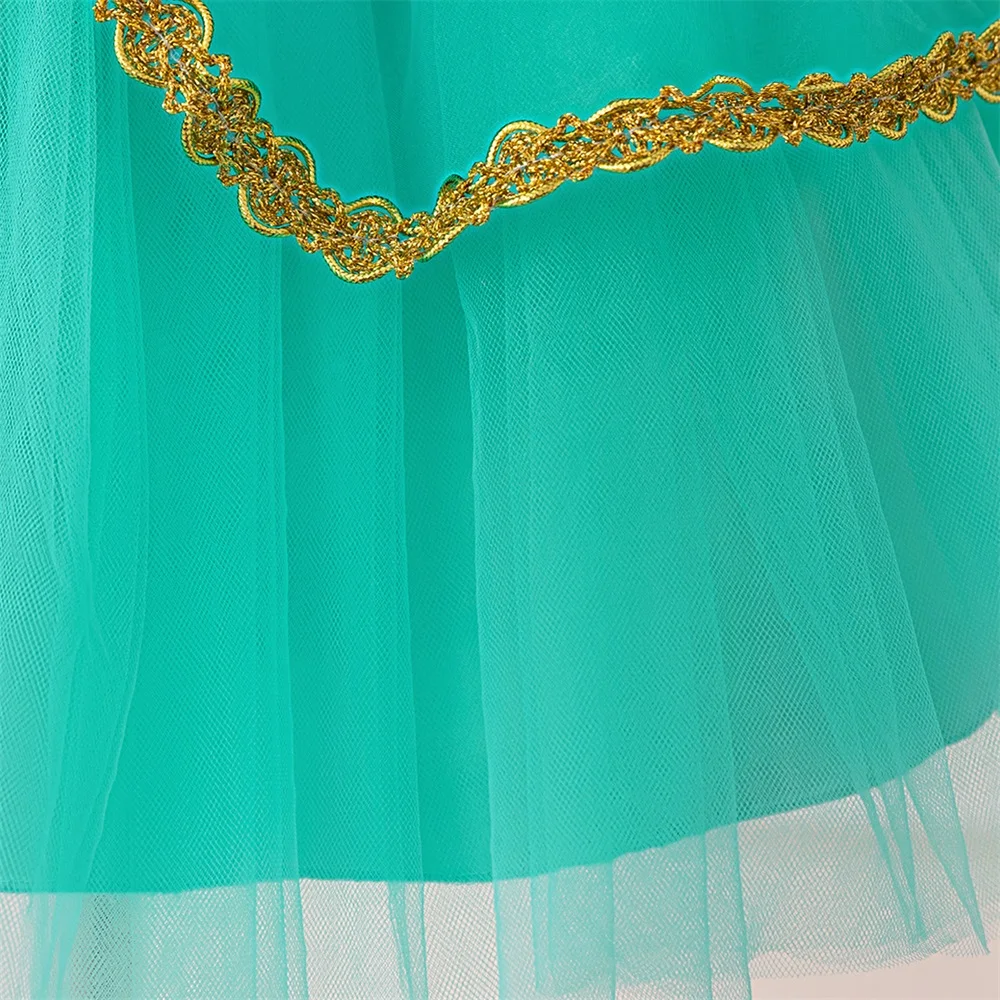 Baby Girls Snow White Princess Gown Toddler Frozen Exotic Party Dress Anna Elsa Cosplay Dresses Kids Jasmin Green Costume Wear