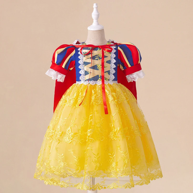 Baby Girls Snow White Princess Gown Toddler Frozen Exotic Party Dress Anna Elsa Cosplay Dresses Kids Jasmin Green Costume Wear