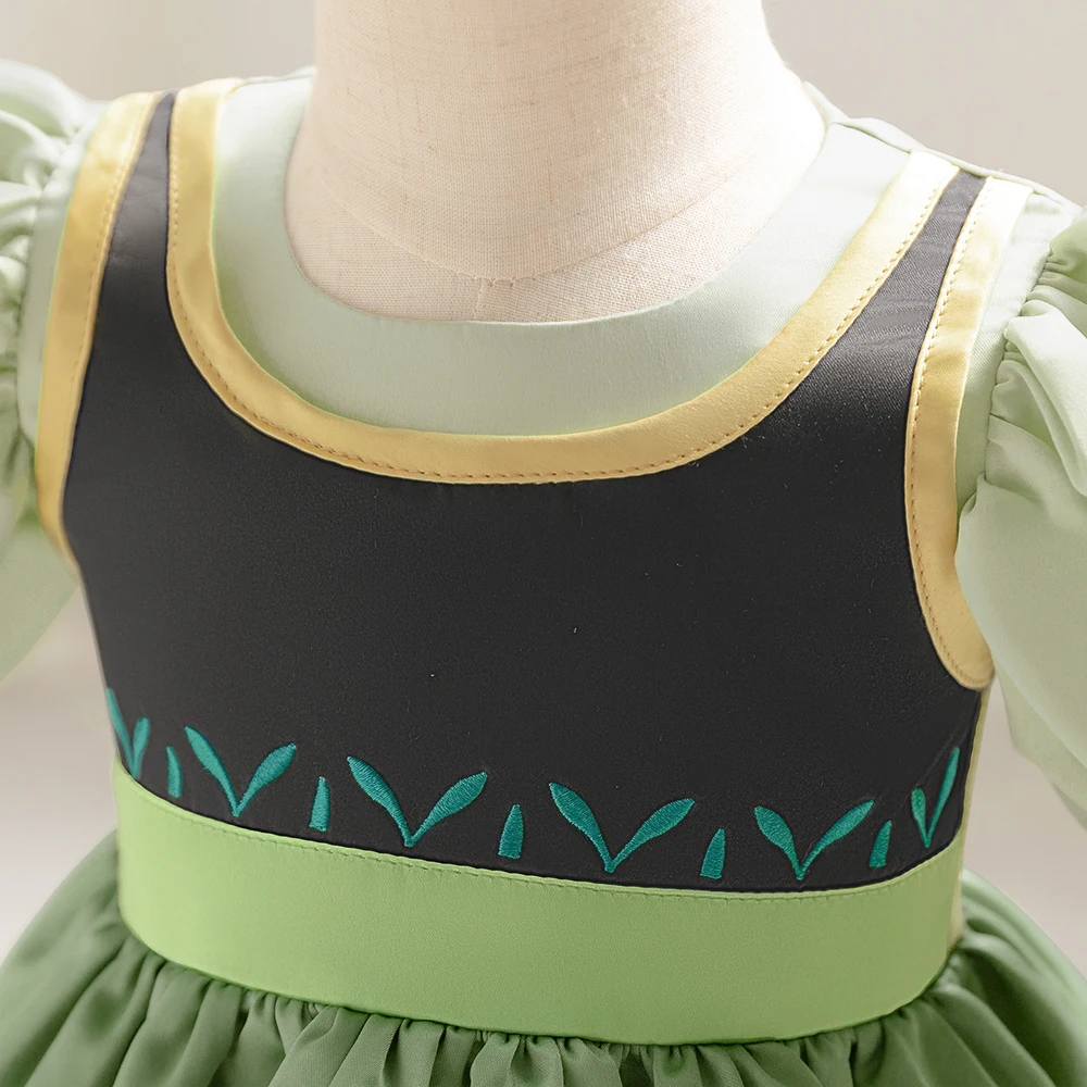 Baby Girls Snow White Princess Gown Toddler Frozen Exotic Party Dress Anna Elsa Cosplay Dresses Kids Jasmin Green Costume Wear