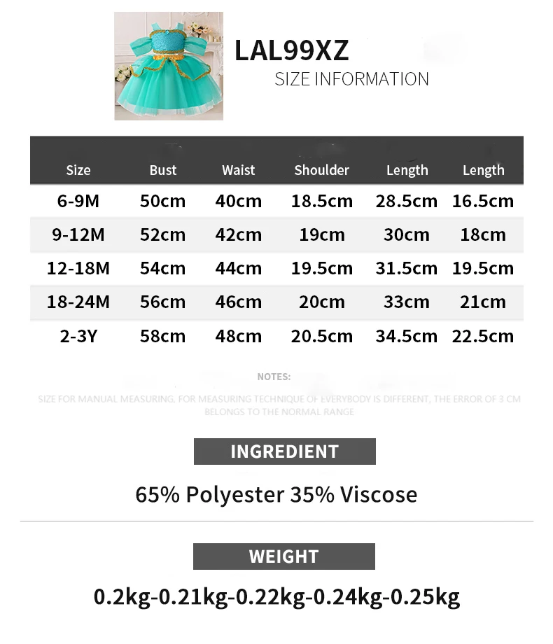 Baby Girls Snow White Princess Gown Toddler Frozen Exotic Party Dress Anna Elsa Cosplay Dresses Kids Jasmin Green Costume Wear
