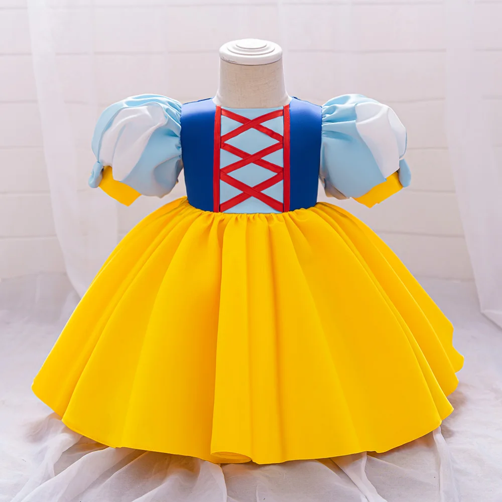 Baby Girls Snow White Princess Gown Toddler Frozen Exotic Party Dress Anna Elsa Cosplay Dresses Kids Jasmin Green Costume Wear