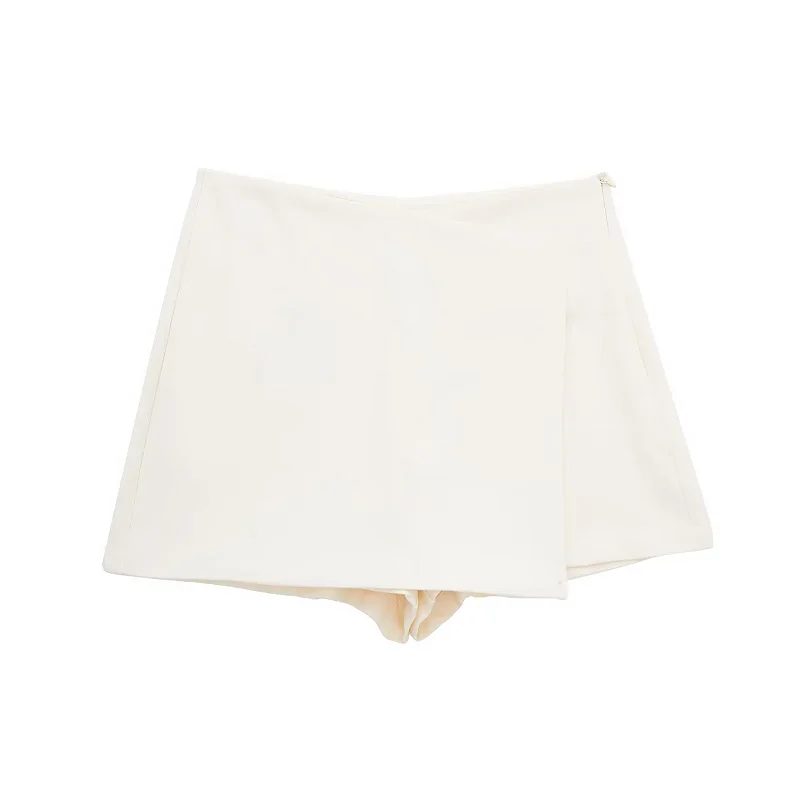HXAO Shorts Women 2024 Summer Elegant Casual Party Skirt Shorts Ladies Fashion White Khaki Black Short Skirt Pants For Female