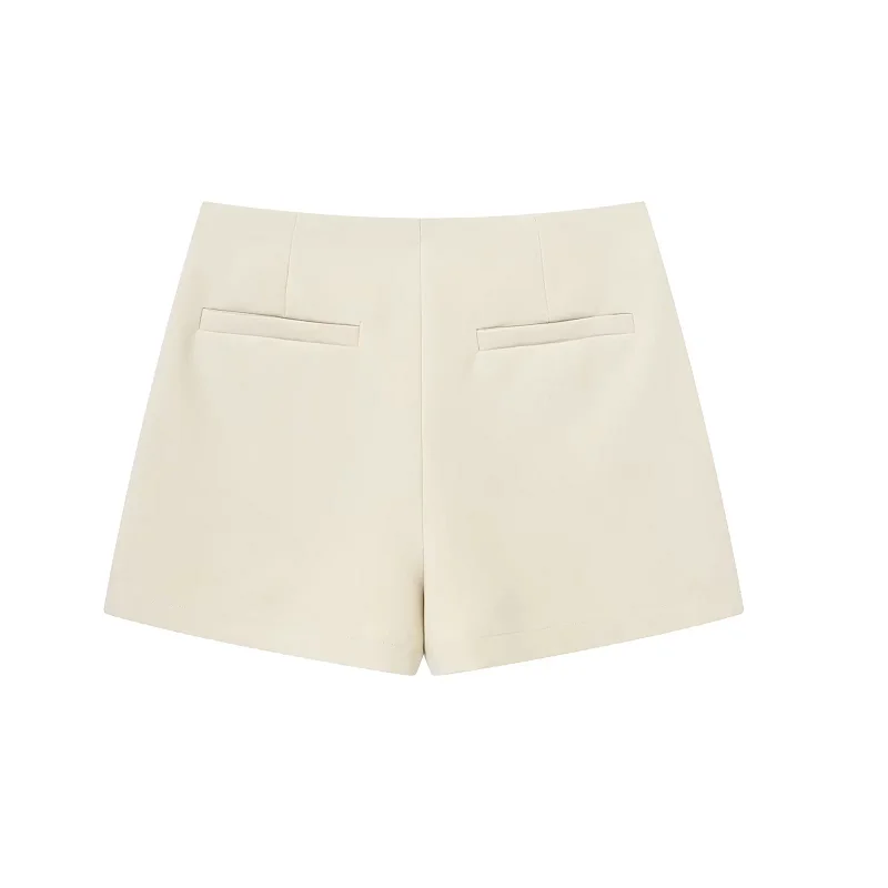 HXAO Shorts Women 2024 Summer Elegant Casual Party Skirt Shorts Ladies Fashion White Khaki Black Short Skirt Pants For Female
