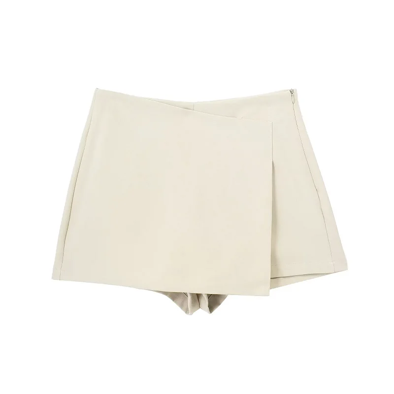 HXAO Shorts Women 2024 Summer Elegant Casual Party Skirt Shorts Ladies Fashion White Khaki Black Short Skirt Pants For Female