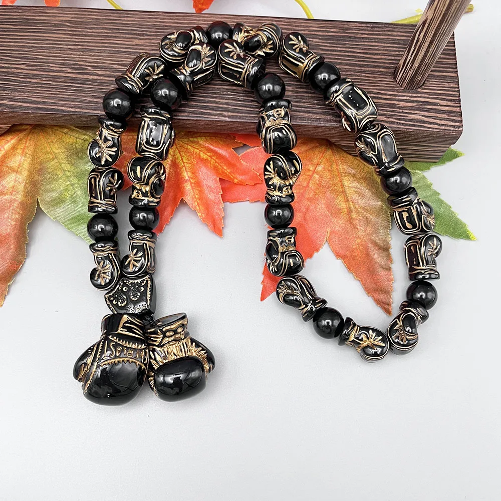 GS179 NEW Car Pendants Boxing Glove EVERLAST Style Silvery Exquisite Beads 3D Stereo Resin DIY Strength And Wisdom Ornament