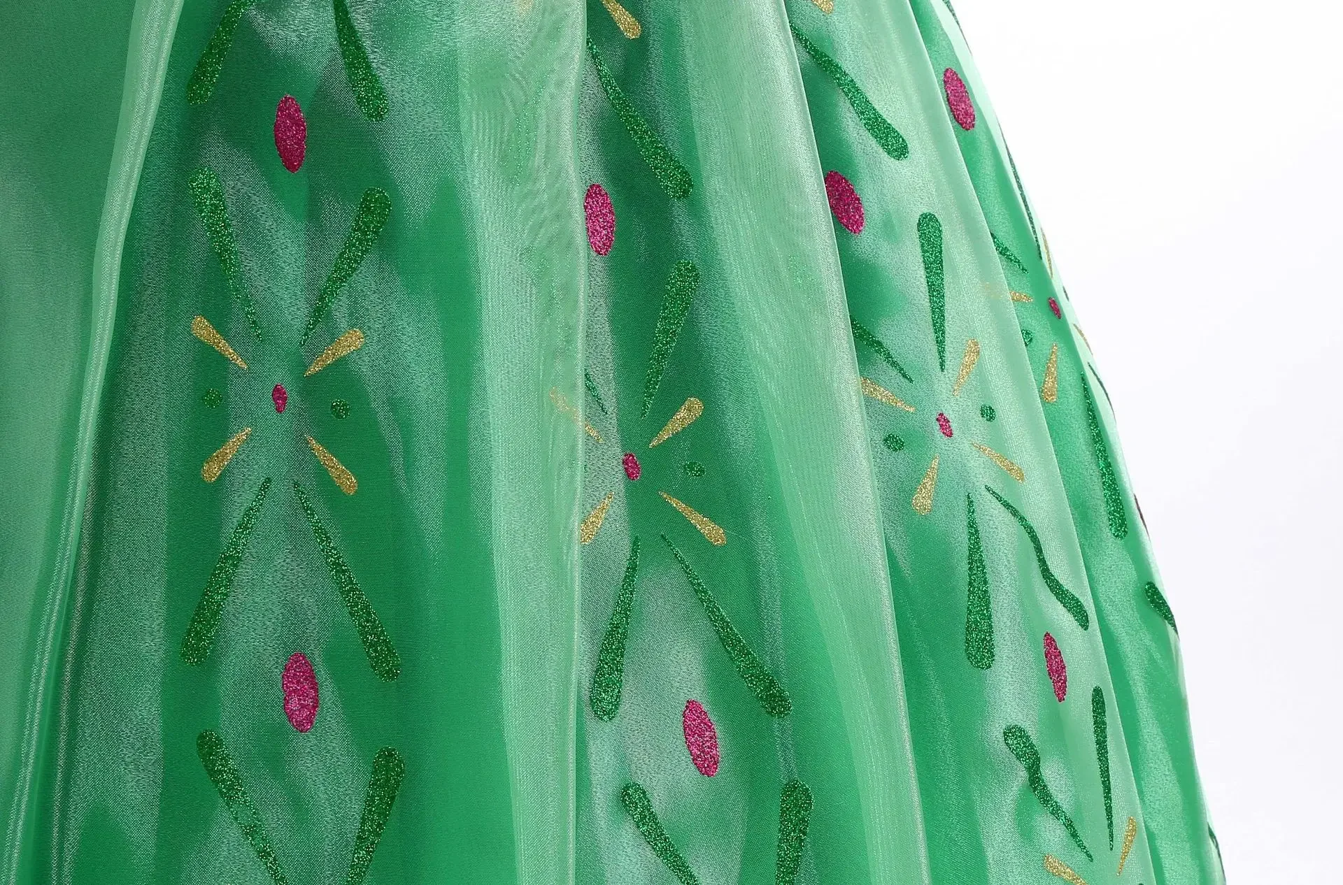 Girls Princess Anna Dress Birthday Party Dresses Halloween Disguise Cosplay Costume Fancy Green Dress Up Fantasia Anna Costumes