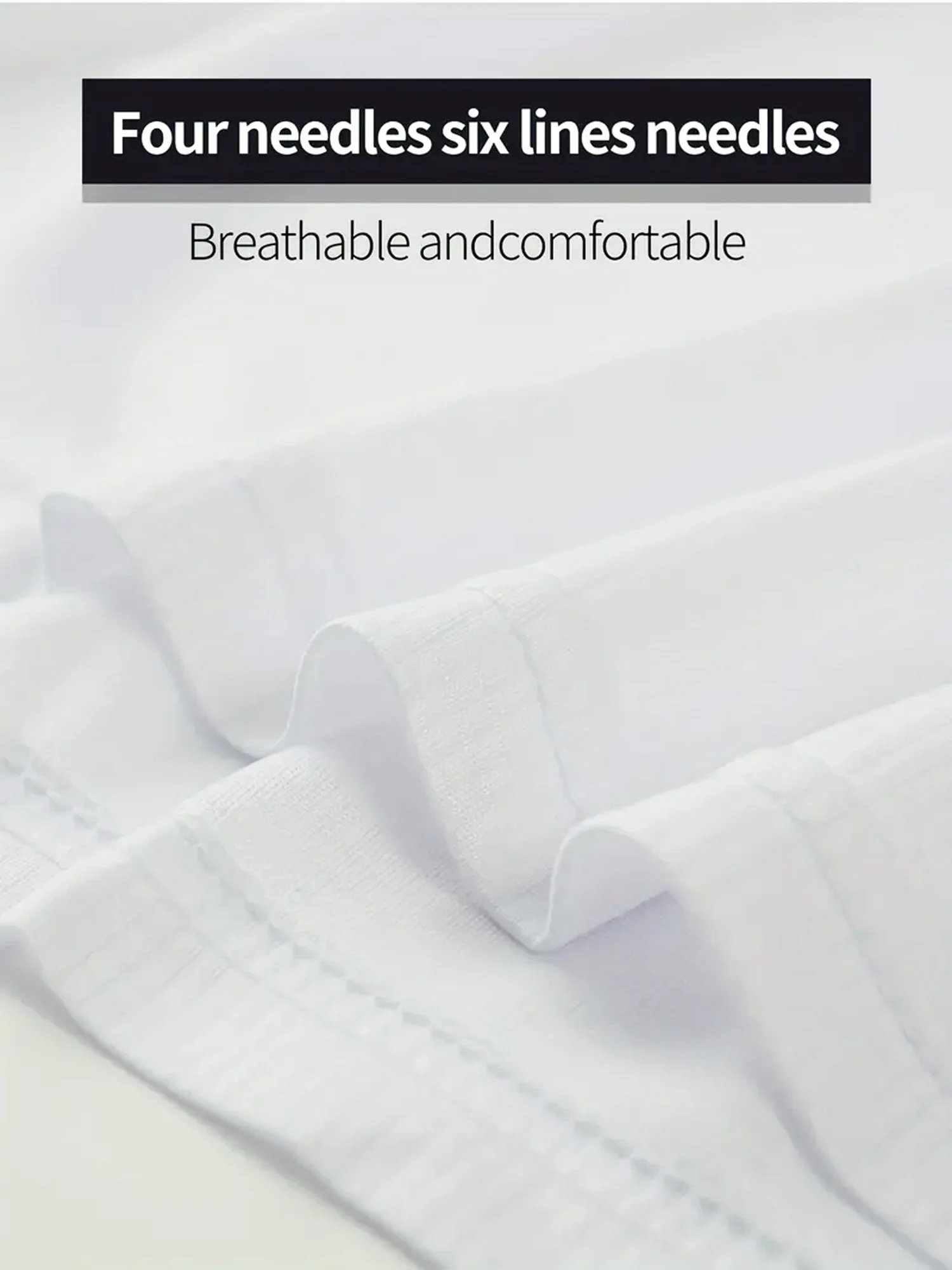 Men's Sports Vest White 5-Piece Breathable Round Neck Slightly Elastic Fabric Pure Color Suitable for Spring, Summer and Autumn R