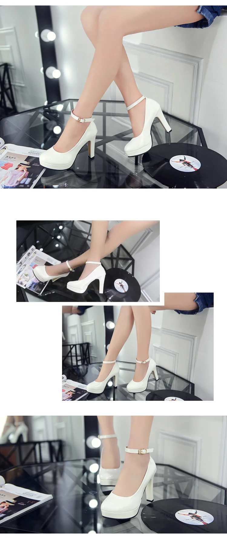 Ladies Spring Autumn New Single Shoes Trendy buckle high heels Sharp pointed women comfort footwear Fashion casual pumps Zapatos