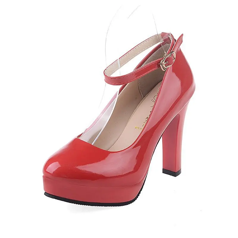Ladies Spring Autumn New Single Shoes Trendy buckle high heels Sharp pointed women comfort footwear Fashion casual pumps Zapatos