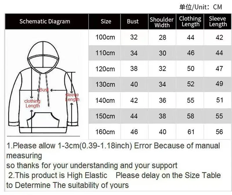 Kids Clothes Hoodies Long Sleeve Children's Sweatshirt Creative Print Casual Girls' Summer Clothes Boy Tops Children's Clothing