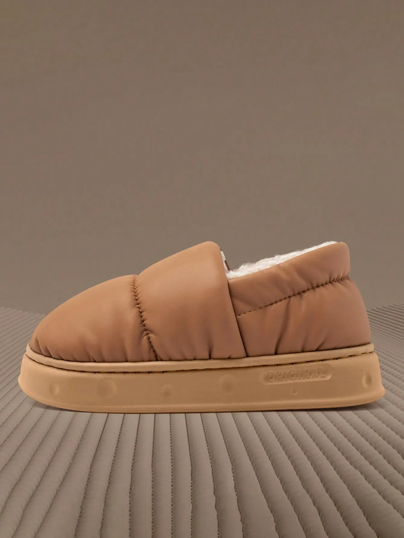Men's Home Slippers Warm Shoes Bag Heel Indoor and Outdoor Non-slip Thick Bottom Casual Daily Home Bag Heel Cotton Shoes