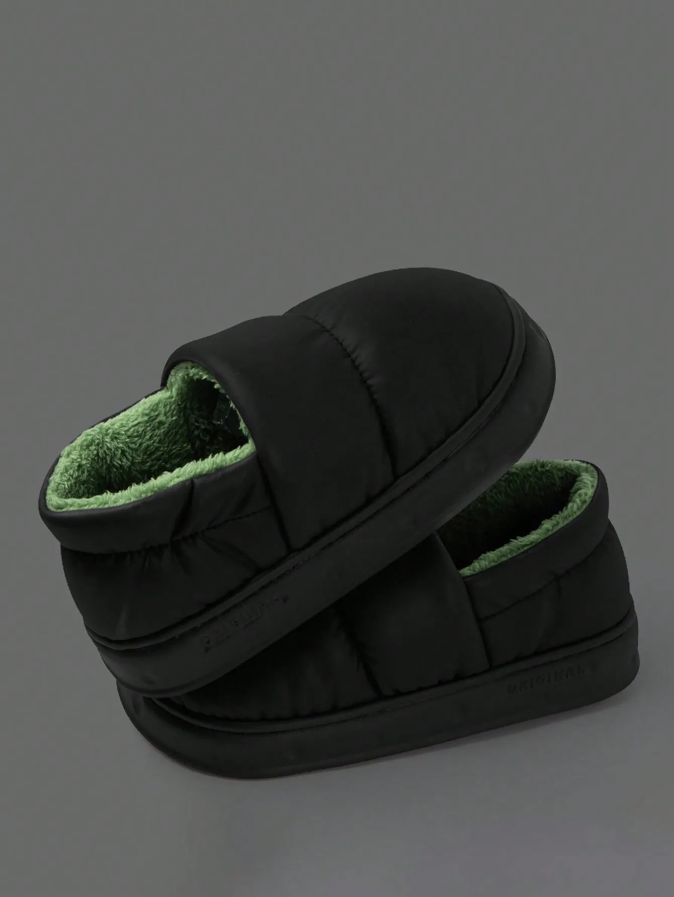 Men's Home Slippers Warm Shoes Bag Heel Indoor and Outdoor Non-slip Thick Bottom Casual Daily Home Bag Heel Cotton Shoes