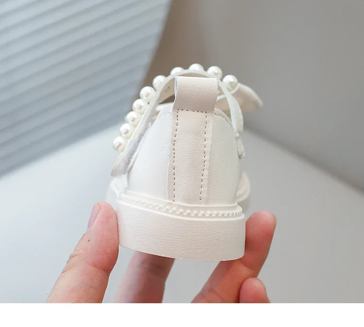 Baby Girls Casual Shoes Kids PU Leather Shoes with Bow-knot Sweet Cute Fashion Princess Children Wedding Dress Party Flats Soft