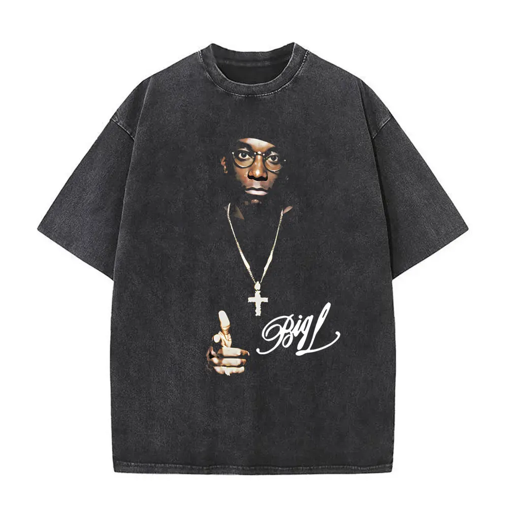 Washed Vintage The Notorious Big Ready To Die Big Poppa Album Graphic T Shirts Men Women's Hip Hop Rapper Biggie Smalls T-shirts