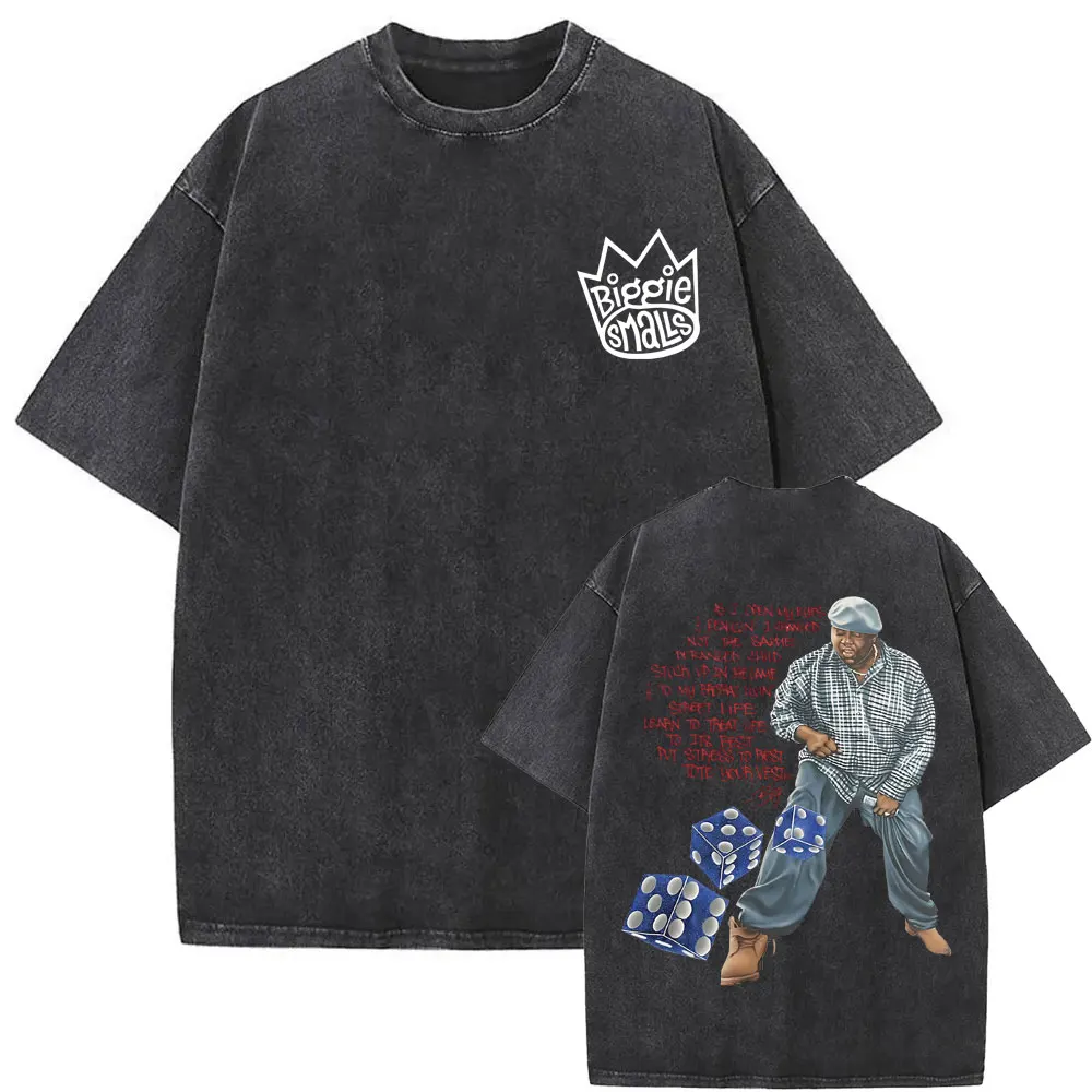 Washed Vintage The Notorious Big Ready To Die Big Poppa Album Graphic T Shirts Men Women's Hip Hop Rapper Biggie Smalls T-shirts