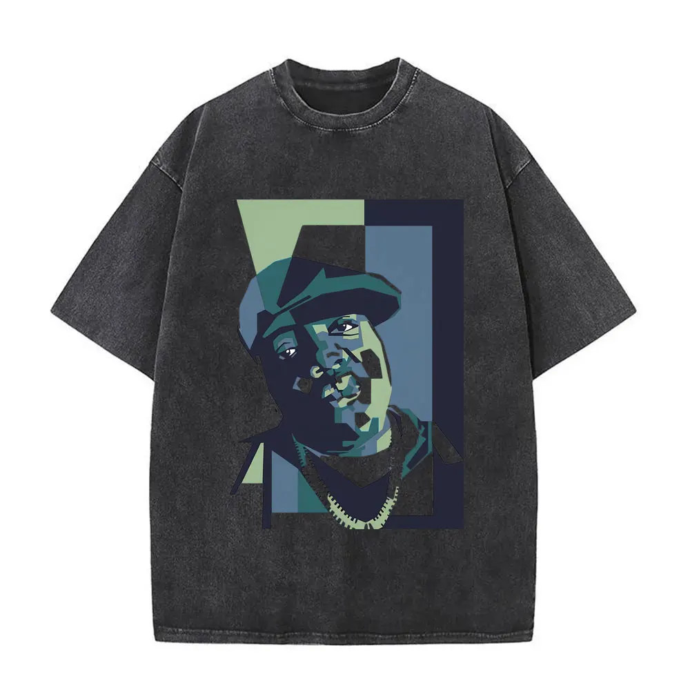 Washed Vintage The Notorious Big Ready To Die Big Poppa Album Graphic T Shirts Men Women's Hip Hop Rapper Biggie Smalls T-shirts