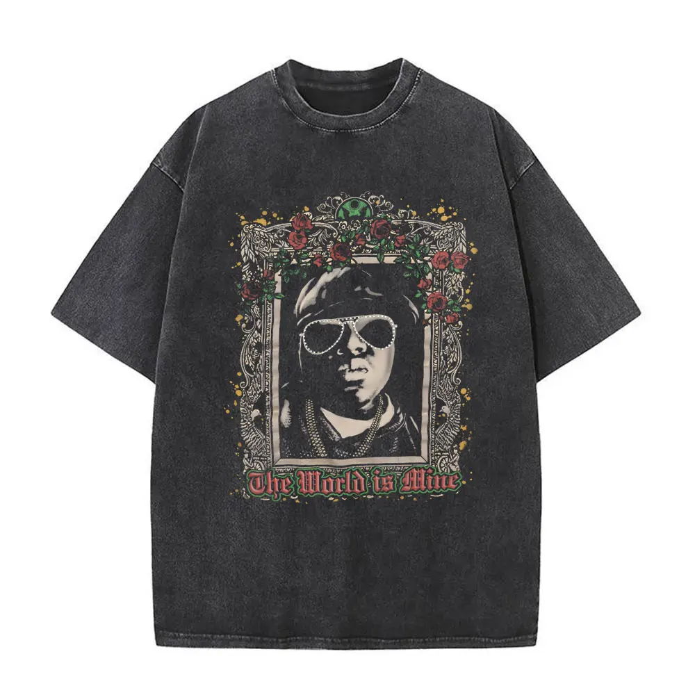Washed Vintage The Notorious Big Ready To Die Big Poppa Album Graphic T Shirts Men Women's Hip Hop Rapper Biggie Smalls T-shirts