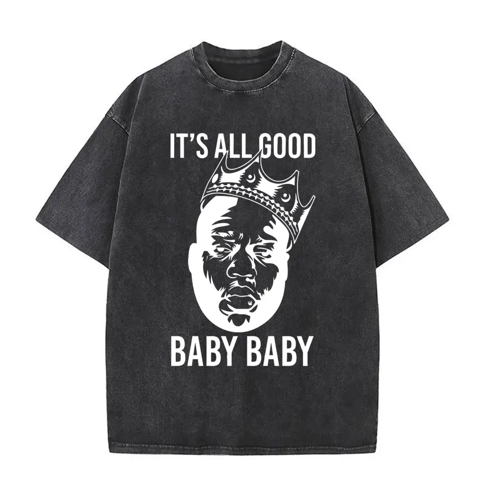 Washed Vintage The Notorious Big Ready To Die Big Poppa Album Graphic T Shirts Men Women's Hip Hop Rapper Biggie Smalls T-shirts