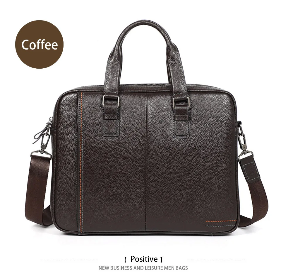 100% Genuine Leather Briefcase Men Bag Business Handbag Male Laptop Shoulder Bags Tote Natural Skin Men Briefcase
