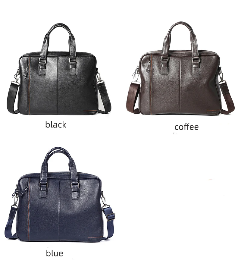 100% Genuine Leather Briefcase Men Bag Business Handbag Male Laptop Shoulder Bags Tote Natural Skin Men Briefcase