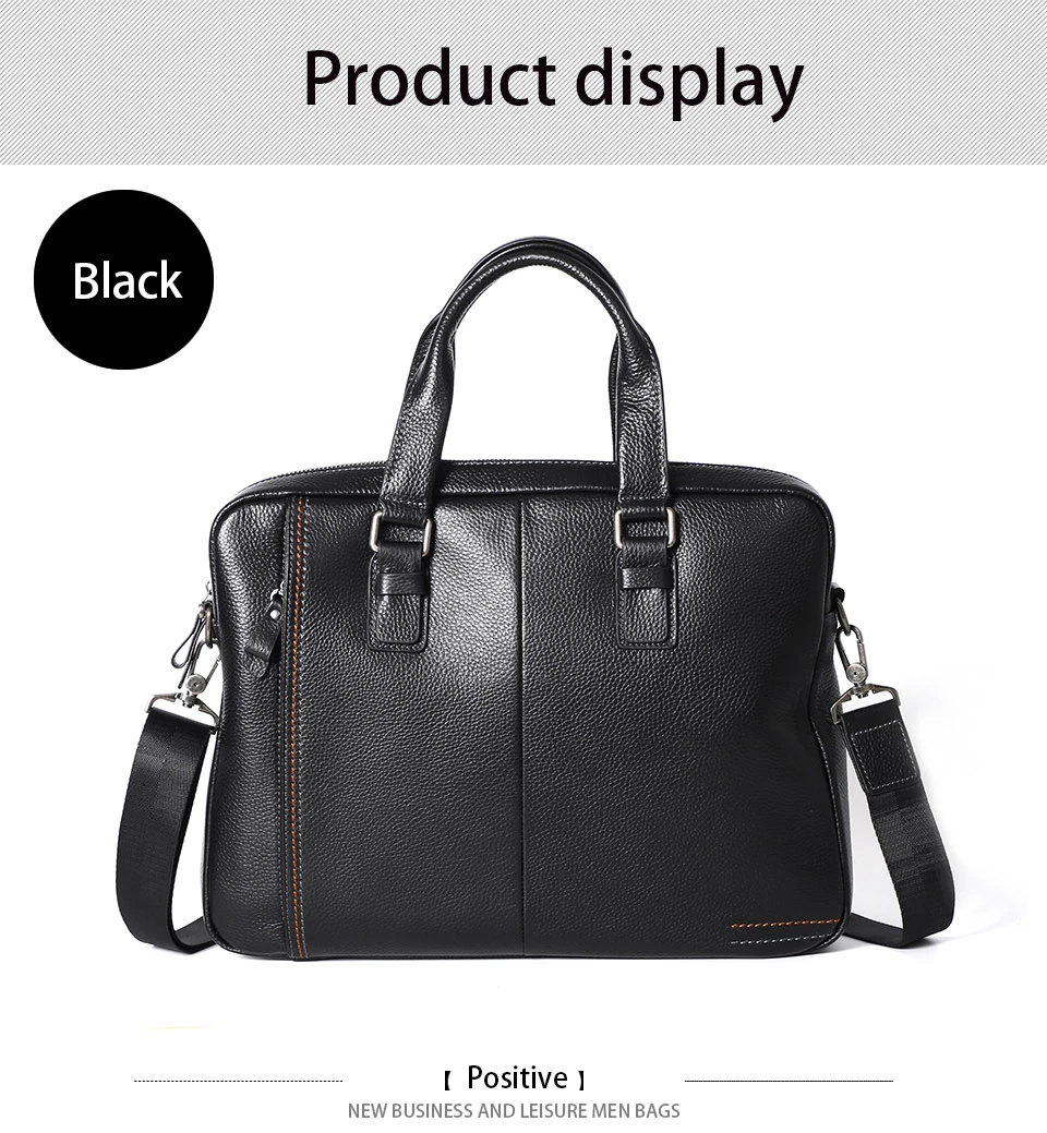100% Genuine Leather Briefcase Men Bag Business Handbag Male Laptop Shoulder Bags Tote Natural Skin Men Briefcase