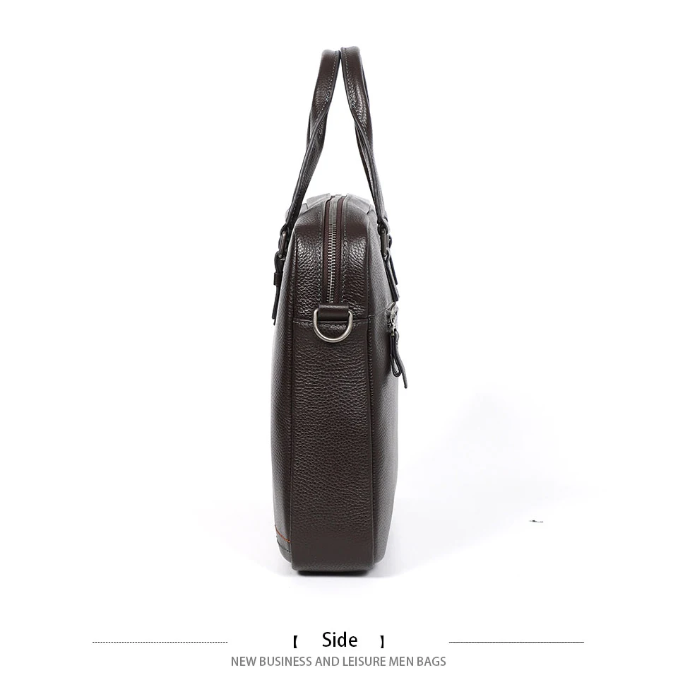 100% Genuine Leather Briefcase Men Bag Business Handbag Male Laptop Shoulder Bags Tote Natural Skin Men Briefcase