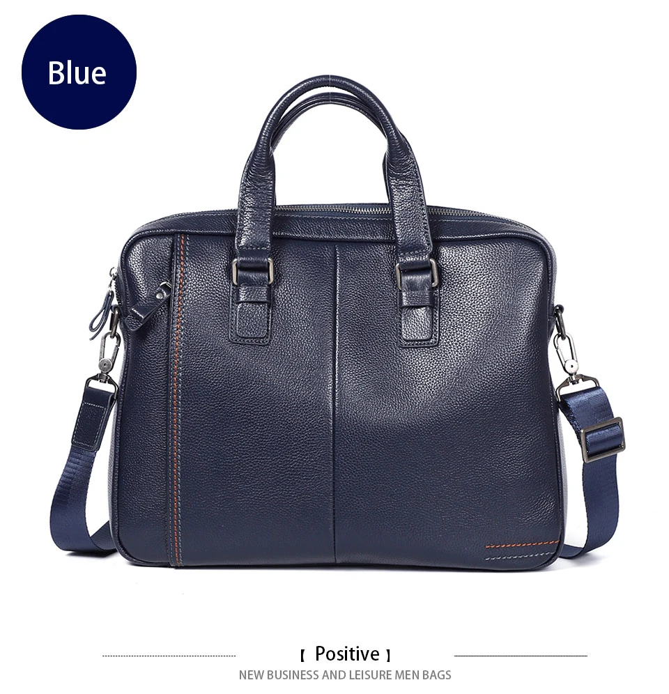 100% Genuine Leather Briefcase Men Bag Business Handbag Male Laptop Shoulder Bags Tote Natural Skin Men Briefcase
