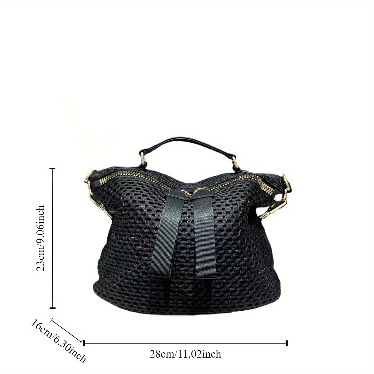 Women's Fashion Mesh Lightweight Shoulder Bag Daily Use Portable Wide Shoulder Strap Multifunctional Crossbody Handbag