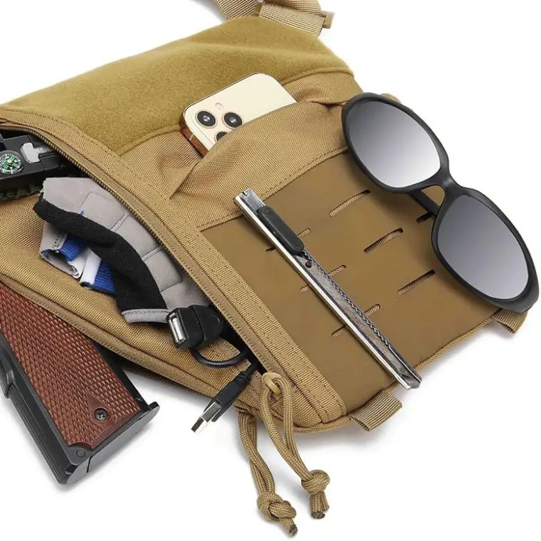 Men's Anti-theft Tactical Chest Bag Waterproof Crossbody Sling Bag Lightweight Shoulder Bag for Daily Commute Outdoor Activities