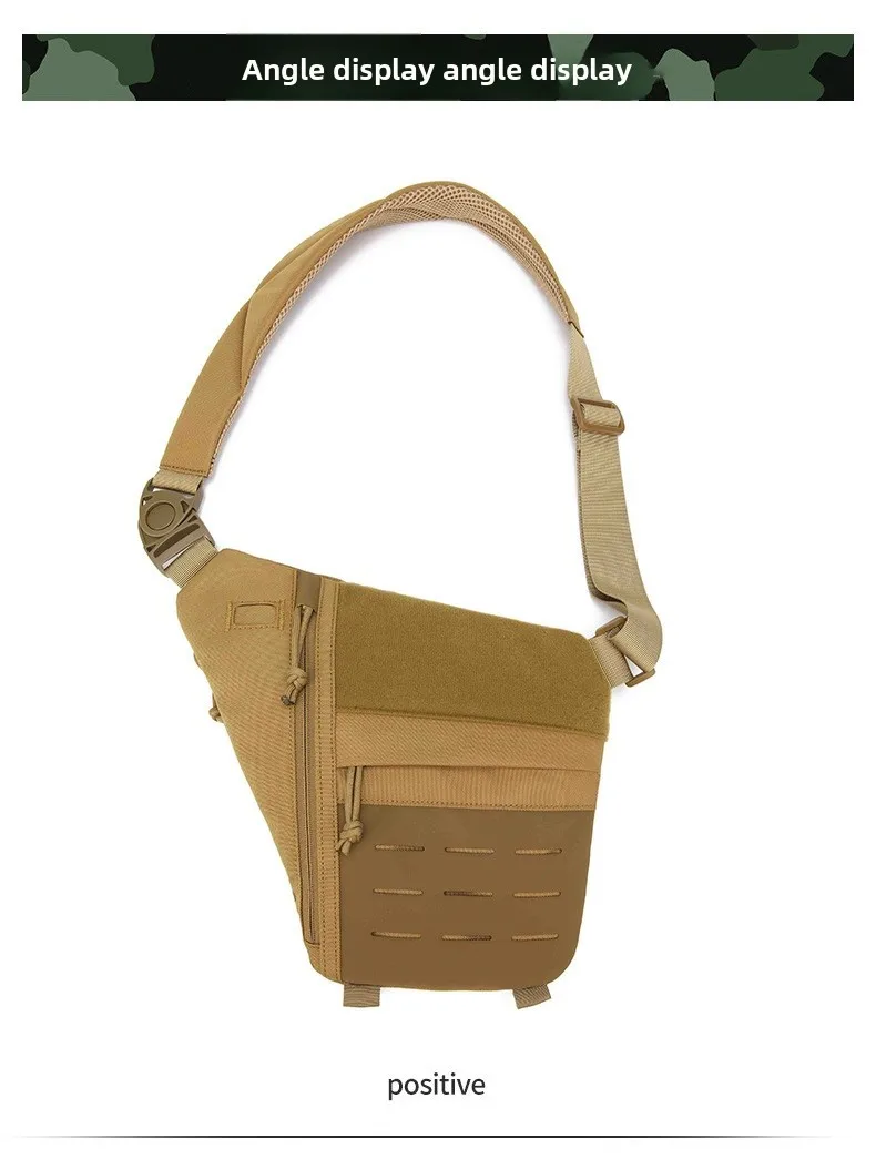 Men's Anti-theft Tactical Chest Bag Waterproof Crossbody Sling Bag Lightweight Shoulder Bag for Daily Commute Outdoor Activities