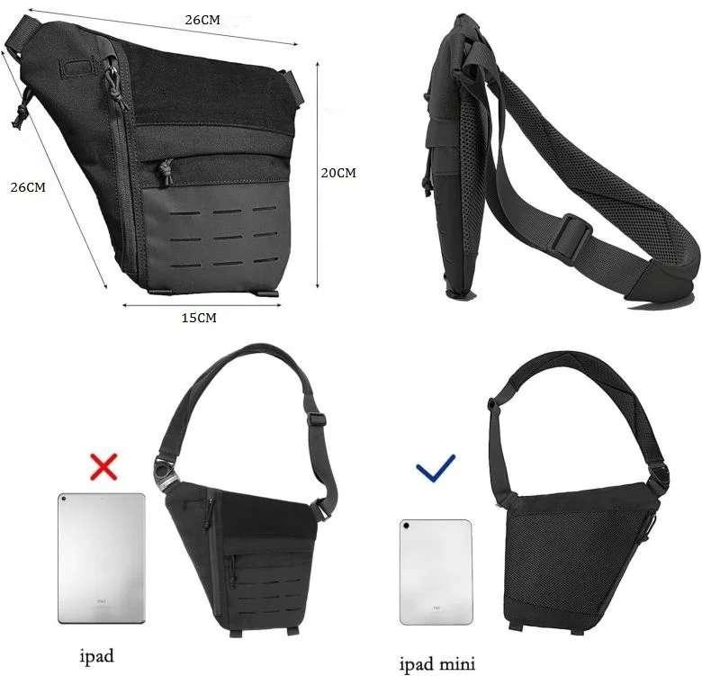 Men's Anti-theft Tactical Chest Bag Waterproof Crossbody Sling Bag Lightweight Shoulder Bag for Daily Commute Outdoor Activities