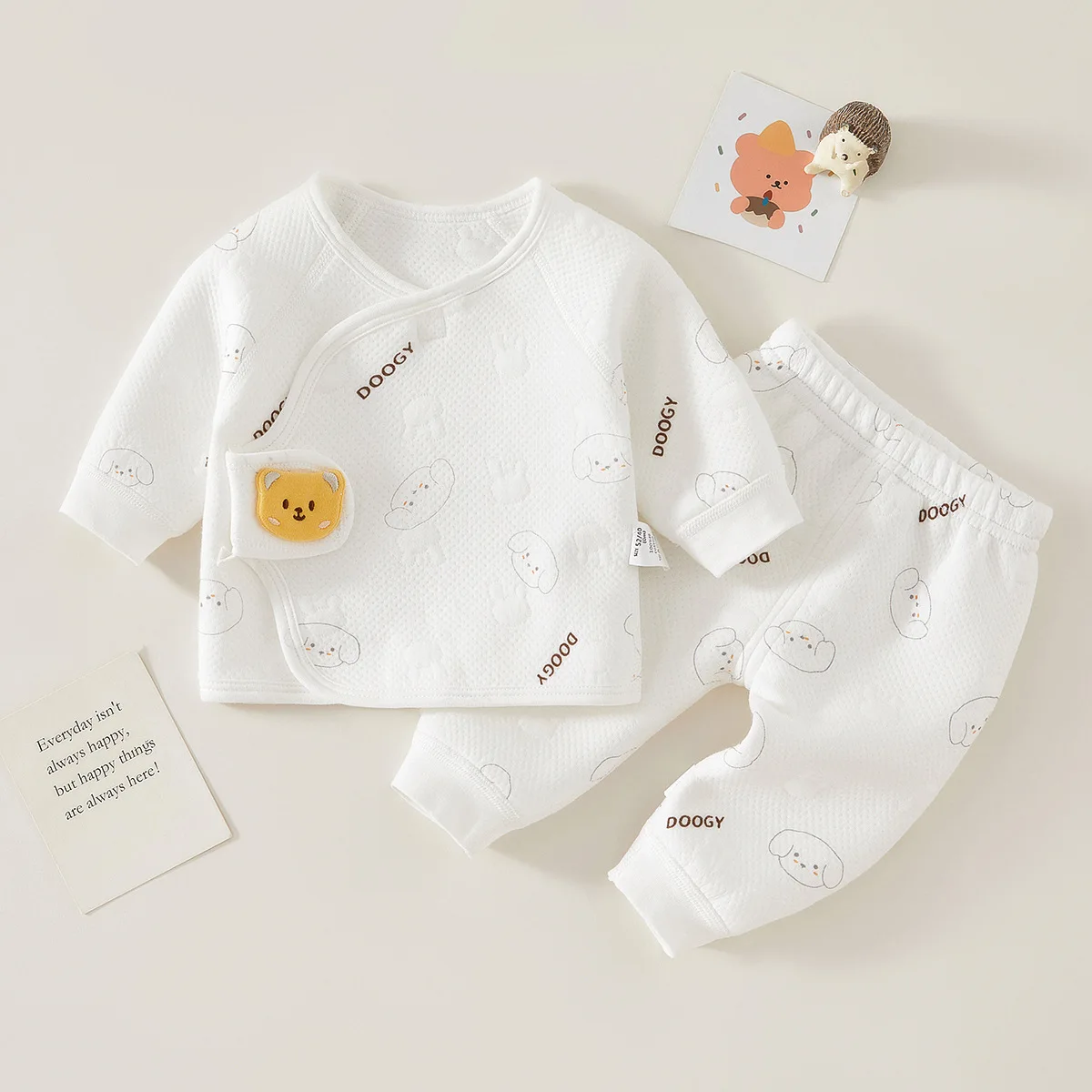Autumn Winter Thermal Underwear Suit Baby Clothing Sets Boys Girls Pajama Sets Baby Warm Sleepwear Cartoon Bear Kids Clothes