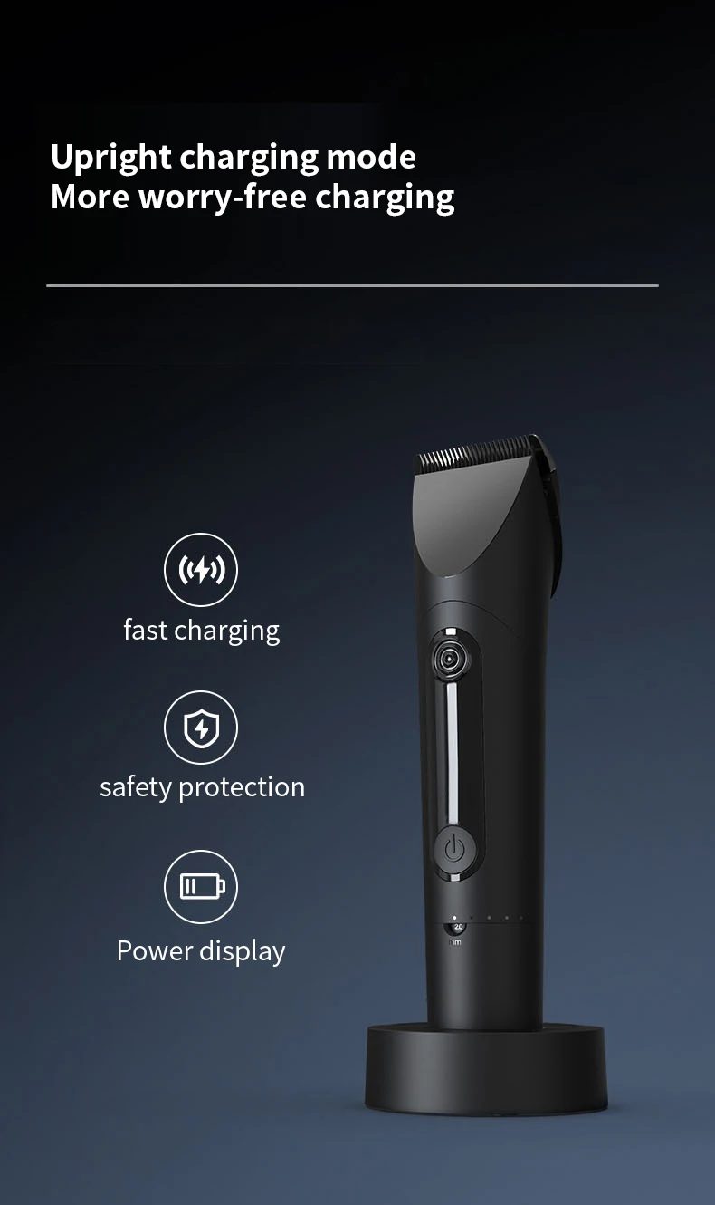 New Mijia Professional Clipper Hair Clipper 3 -Gear Adjustment IPX7 Waterproof Hair Trimmer Machine With Charging Base