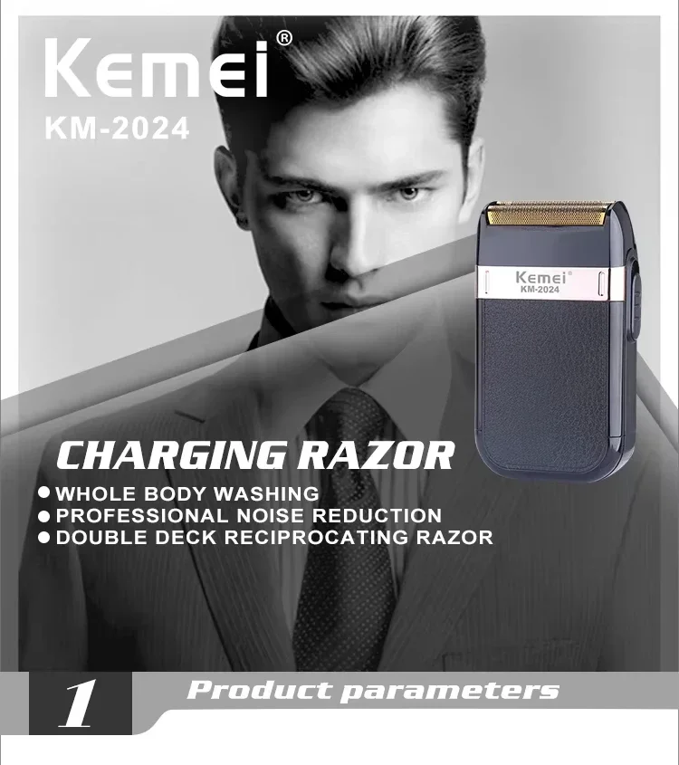 Kemei KM-2628 KM-678 KM-2024 Professional Electric Hair Clippers Beard Clipper Rechargeable Men's Shaver Hair Trimmer Kit Men