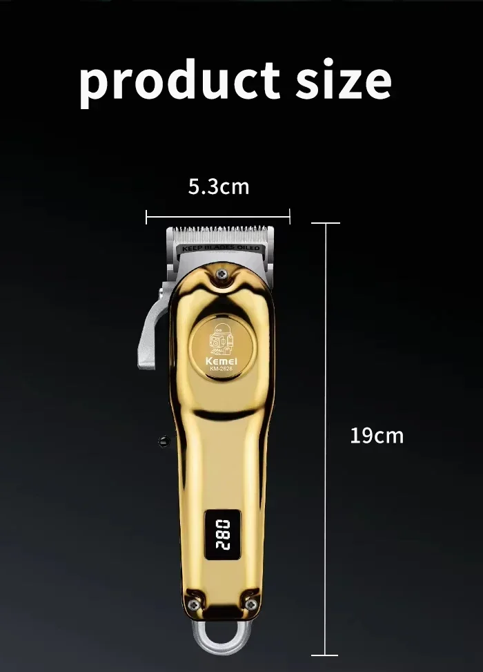 Kemei KM-2628 KM-678 KM-2024 Professional Electric Hair Clippers Beard Clipper Rechargeable Men's Shaver Hair Trimmer Kit Men