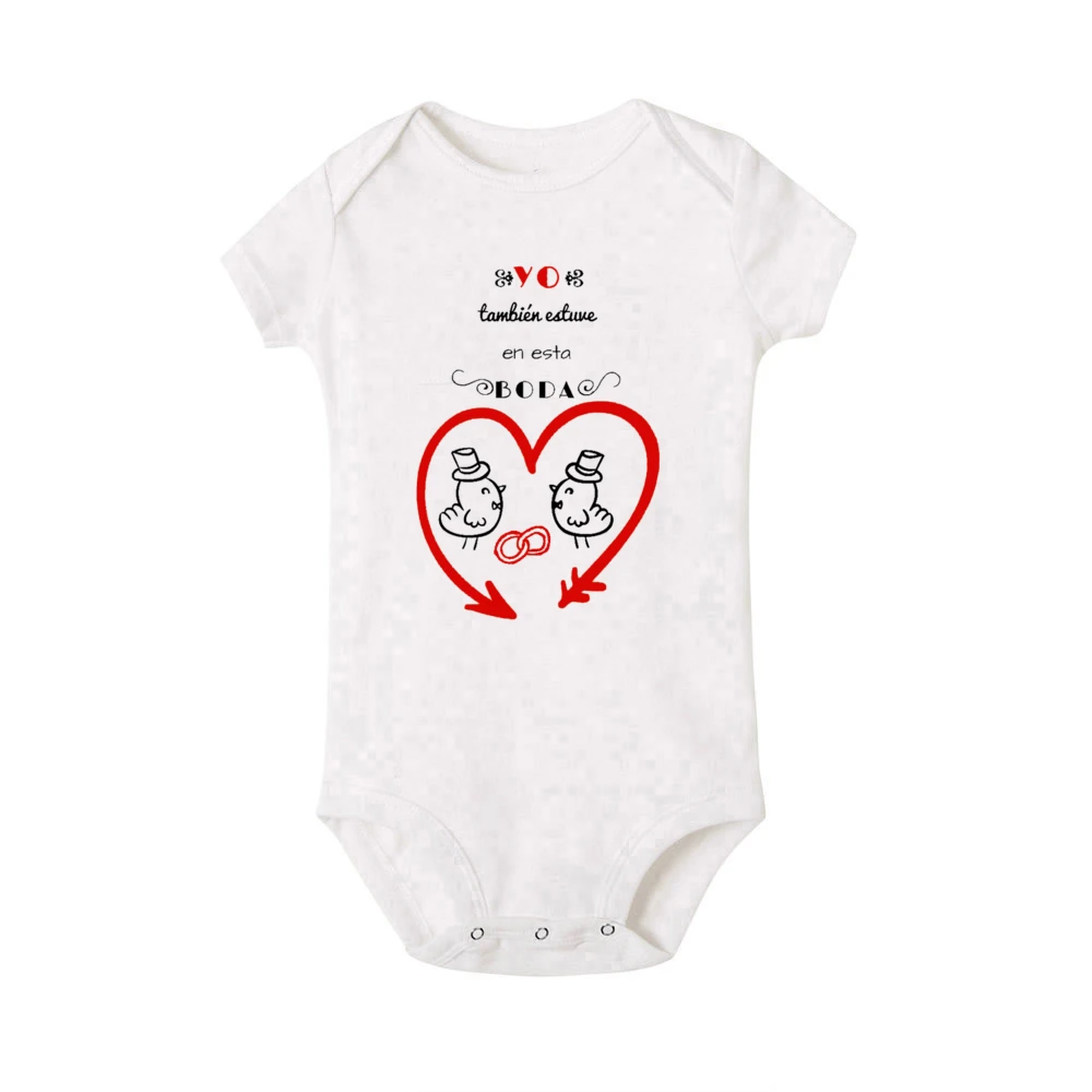 I Was Also At This Wedding Printed Baby Bodysuit Funny Infant Wedding Outfit Newborn Short Sleeve Romper Cute Toddler Jumpsuit