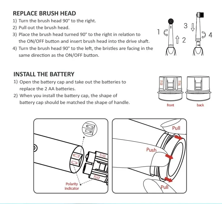 Children Sonic Electric Toothbrush Rotating Toothbrush Battery Type IPX5 Waterproof Cartoon Teeth Whitening Soft Bristle Kids