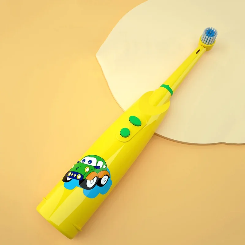 Children Sonic Electric Toothbrush Rotating Toothbrush Battery Type IPX5 Waterproof Cartoon Teeth Whitening Soft Bristle Kids