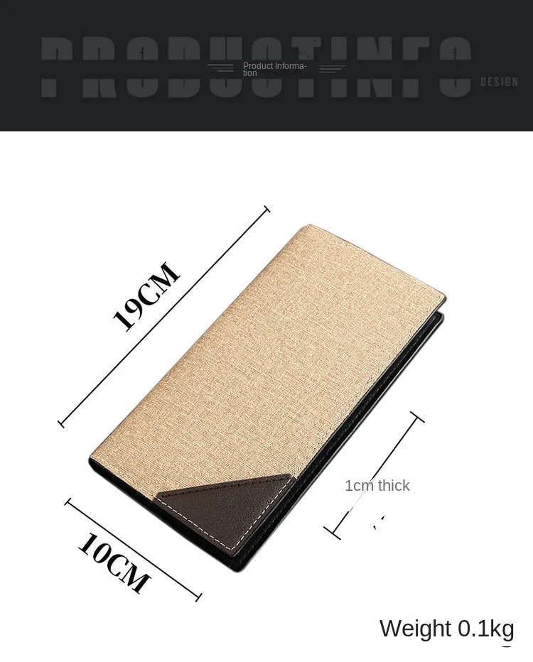Men Bifold Business Leather Wallet Carteira Luxury Long Slim Masculina Male Purses Money Credit Card Thin Hombre Billetera