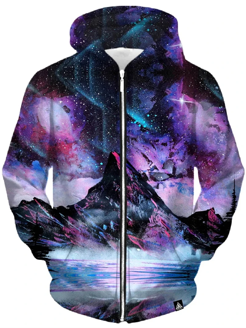 Psychedelic Pattern 3D Printed Scenery Zipper Hoodies Men Women Fashion Hooded Oversized Hoodie Kids Zip Up Sweatshirts Coat