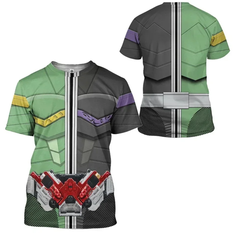 Japanese Anime Kamen Rider Whirlwind 3D Printed T-Shirts Men's And Women's Cosplay T Shirt Summer Street Fashion Sports Tops