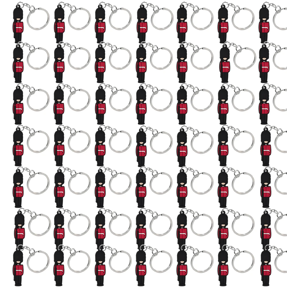 50PCS British Style Keychain Royal Guards Key Accessories Truck Bus Keyring for Motorcycle Car Key Holder Friends Key Gift