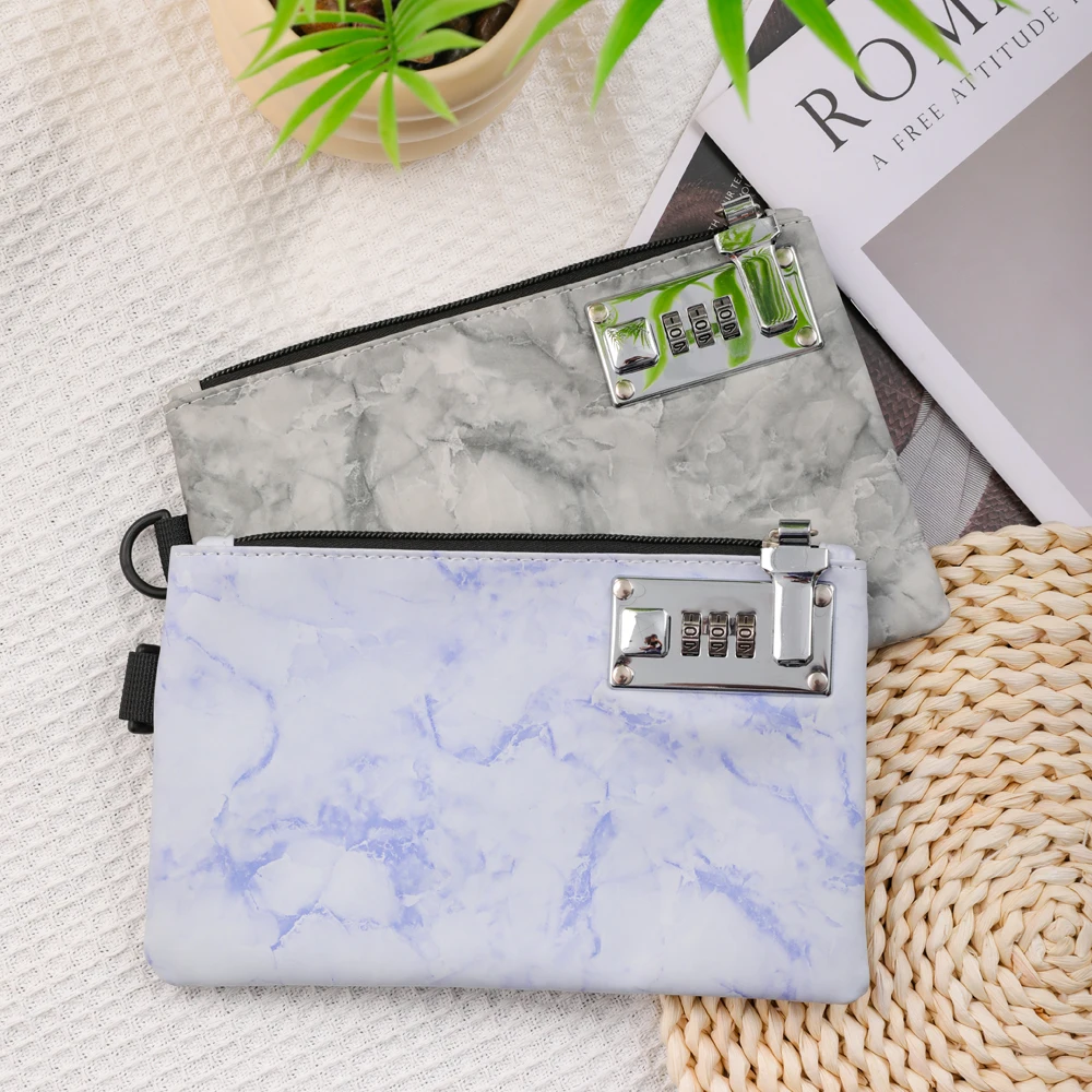 Money Bag Bank Deposit Bag Portable Medicine Bag Small Wallet with Lock for Cash Coins