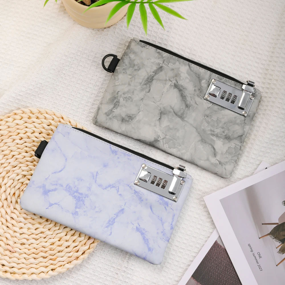 Money Bag Bank Deposit Bag Portable Medicine Bag Small Wallet with Lock for Cash Coins